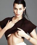 Bella Hadid flashes breasts and sexy ass