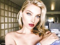 Elsa Hosk flashes her bare breasts