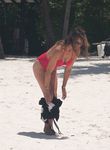 Lizzie Cundy looks incredible in Bikini at a Beach
