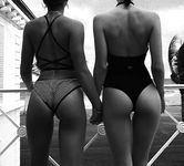 Nicola Peltz topless and bikini thongs