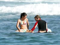 Evangeline Lilly on the beach in bikini Photo