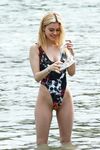Nicola Peltz in a wet swimsuit