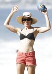 Hilary Swank on the beach