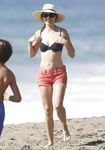 Hilary Swank on the beach