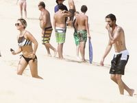 Kaley Cuoco on the beach