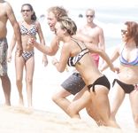 Kaley Cuoco on the beach