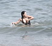 Sophia Bush in a wet swimsuit
