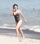 Sophia Bush in a wet swimsuit
