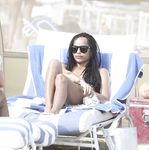 Zoë Kravitz in a wet swimsuit