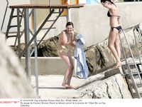 Kirsten Dunst in a wet swimsuit