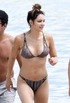 Katharine McPhee in a wet swimsuit