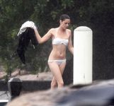 Kristen Stewart in a wet swimsuit