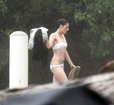 Kristen Stewart in a wet swimsuit