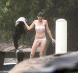 Kristen Stewart in a wet swimsuit