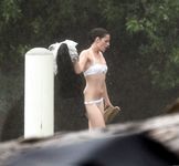 Kristen Stewart in a wet swimsuit