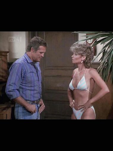 Markie Post exposes naked tits