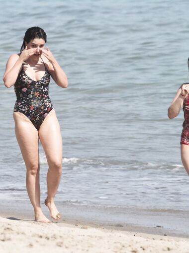 Sophia Bush in a wet swimsuit