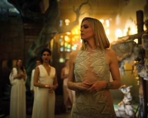 Kristin Lehman upskirt - Altered Carbon s01e10 (2018)