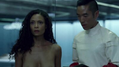 Angela Sarafyan nude – Westworld s01e07 (2016)