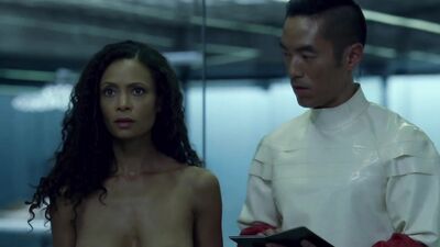 Angela Sarafyan nude – Westworld s01e07 (2016)