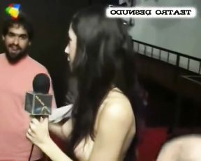 Argentinian TV Presenter Gets Naked To Interview Nudists