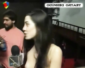 Argentinian TV Presenter Gets Naked To Interview Nudists