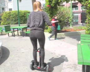 Simone Giertz On A Segway