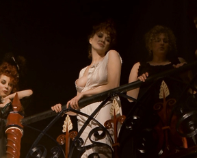 Uma Thurman nude in film Bel Ami (2012)