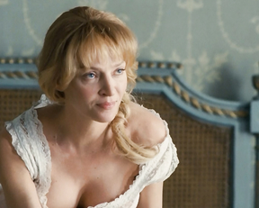 Uma Thurman nude in film Bel Ami (2012)