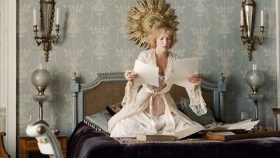 Uma Thurman nude in film Bel Ami (2012)