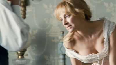 Uma Thurman nude in film Bel Ami (2012)